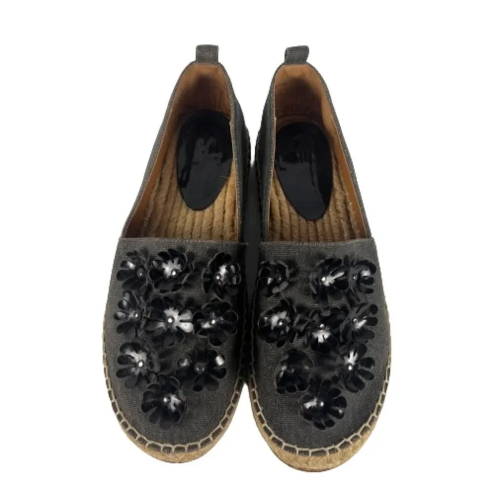 14th &‎ Union Womens Shoes Espadrille Flat Loafers 3D Flowers Bohemian Size 7.5